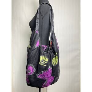 Women's Butterfly Novelty Print Black Shoulder Tote Bag Indy Groovy Feminine